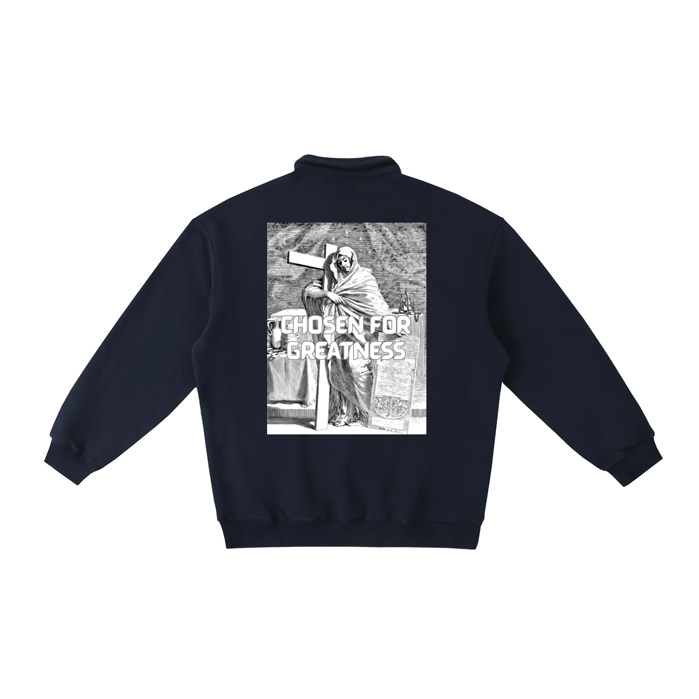Heavyweight Polo-Collar Sweatshirt