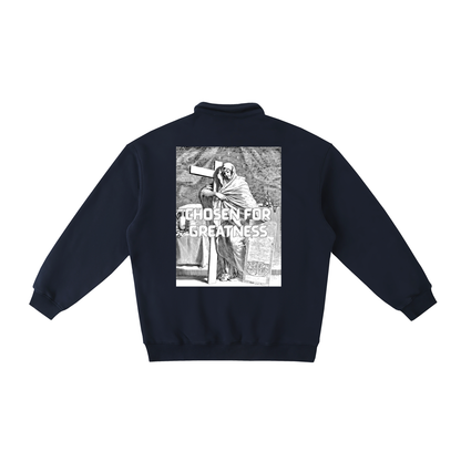 Heavyweight Polo-Collar Sweatshirt