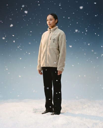 RELAXED FIT Unisex sherpa jacket