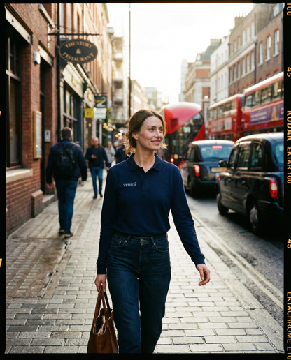 Organic Unisex Long-Sleeved Polo Shirt