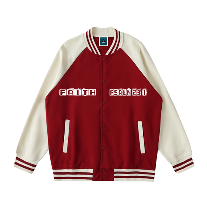 Two Tone Raglan Sleeve Varsity Jacket