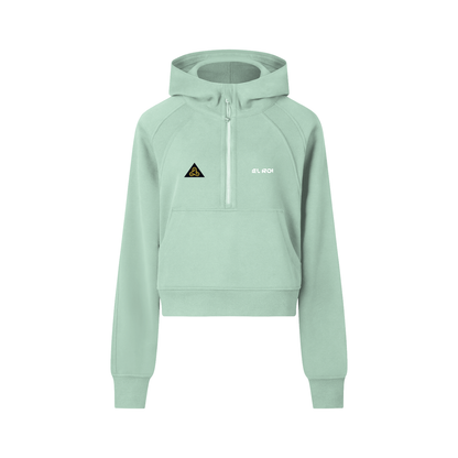 Cropped Half-Zip Hoodie