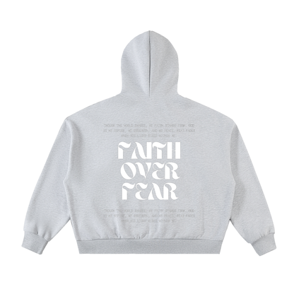 Fleeced Full-Zip Boxy Hoodie