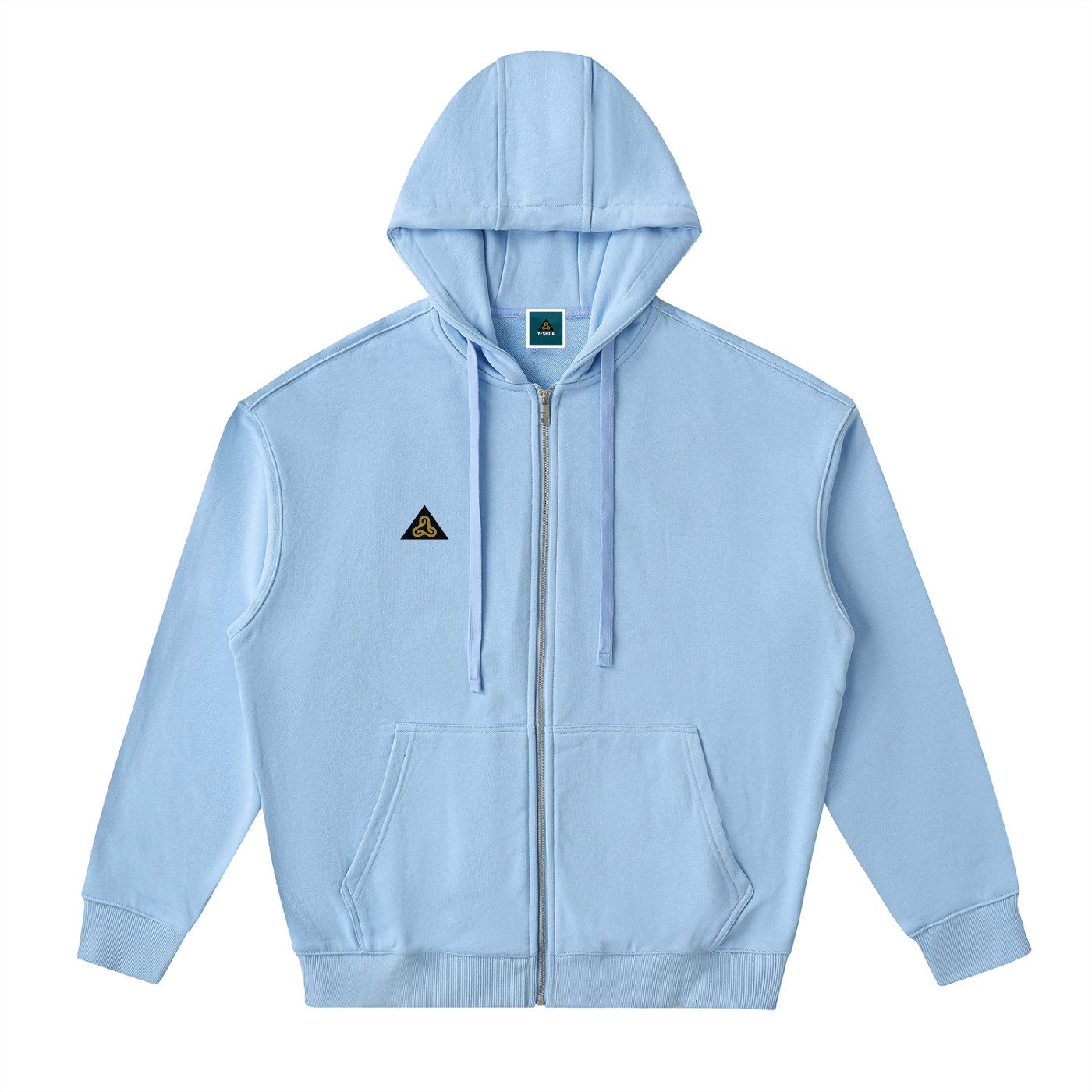 Drop-Shoulder Zip Up Hoodie