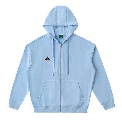 Drop-Shoulder Zip Up Hoodie