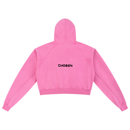 Snow Washed Cropped Hoodie