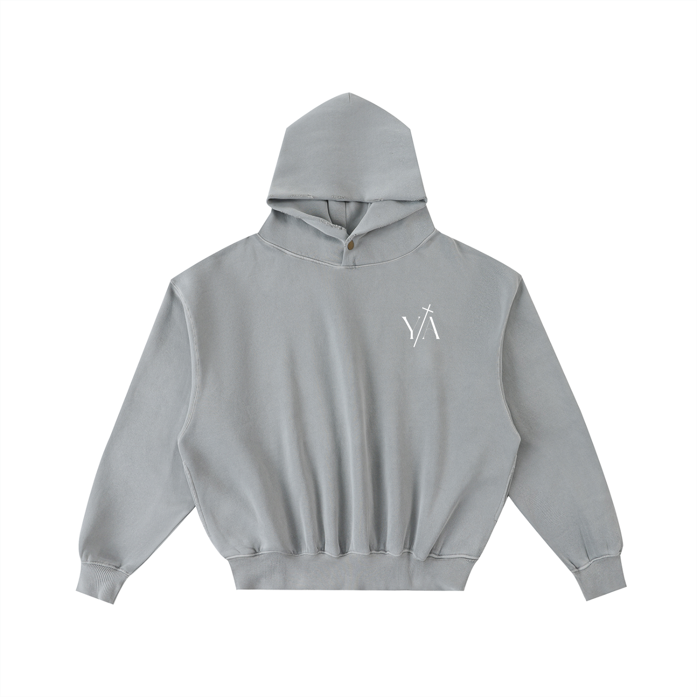 Frayed Enzyme Washed Fleece Hoodie