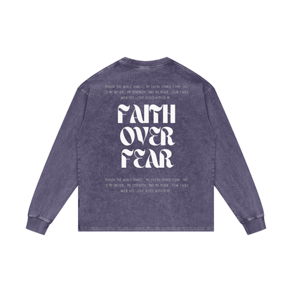 Acid Wash Oversize Long Sleeve T-Shirt