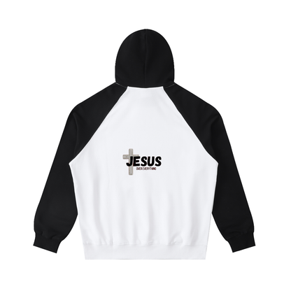 Color-Block Raglan Sleeve Hoodie