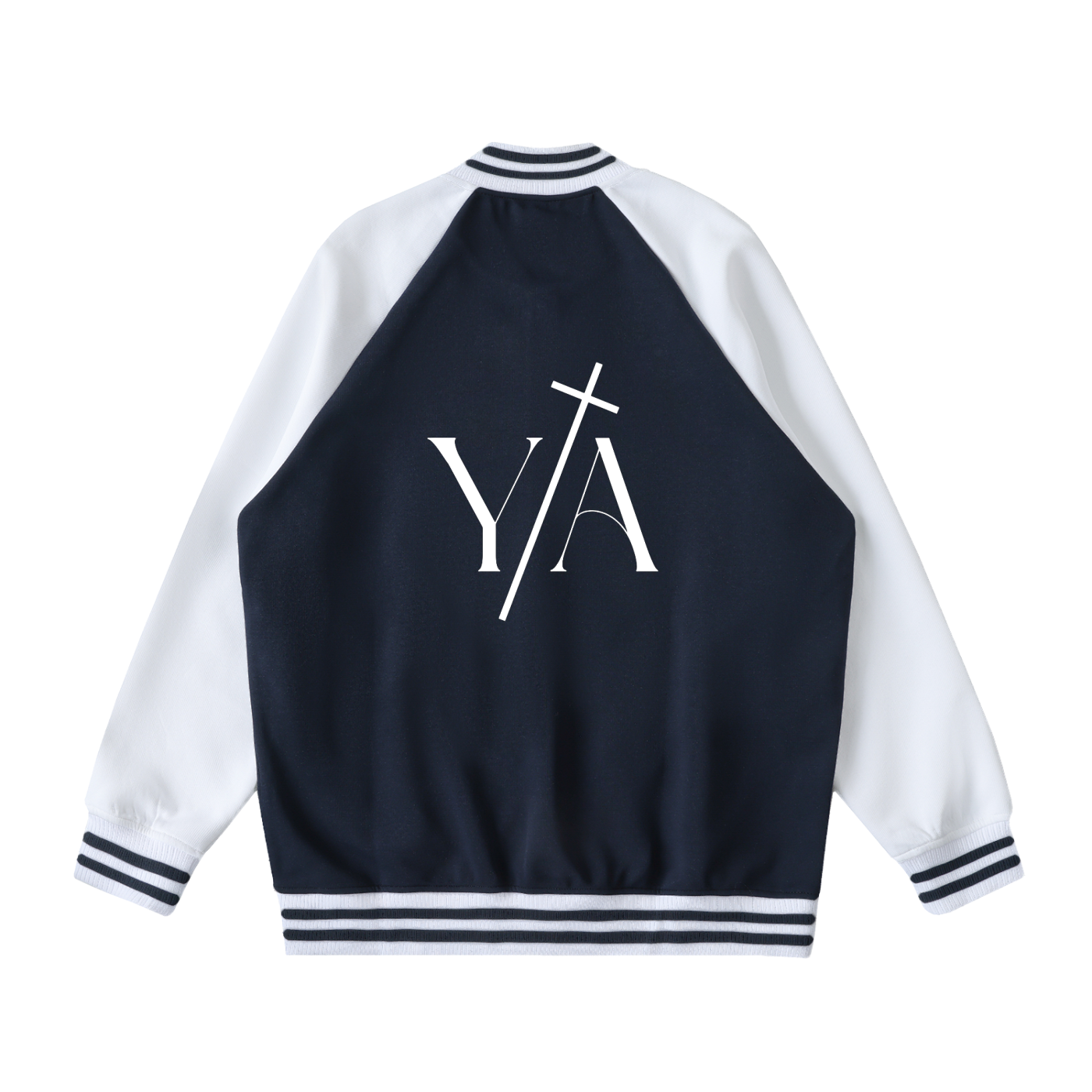 Two Tone Raglan Sleeve Varsity Jacket