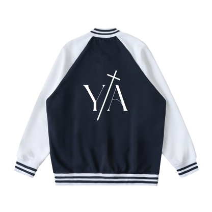 Two Tone Raglan Sleeve Varsity Jacket
