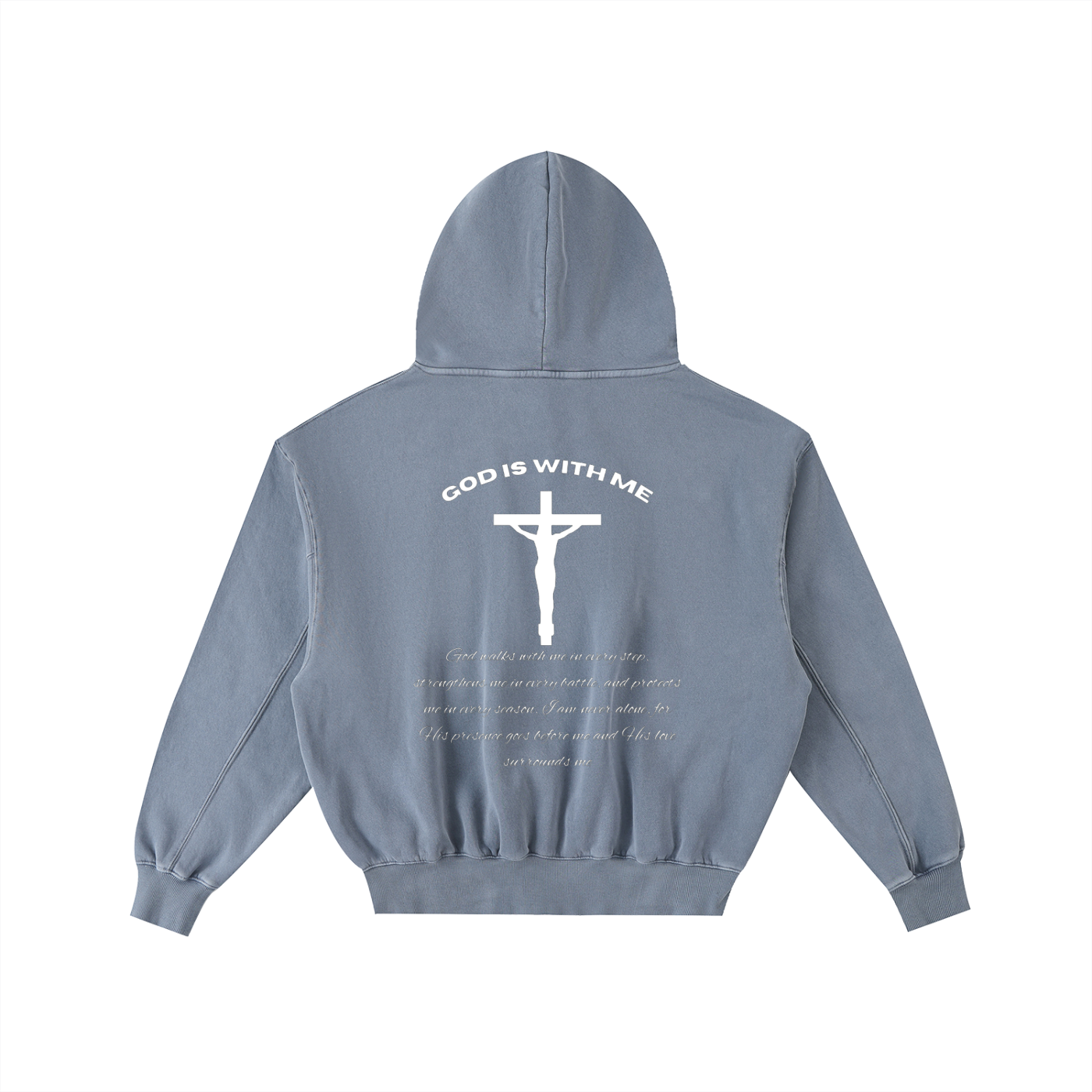 Frayed Enzyme Washed Fleece Hoodie