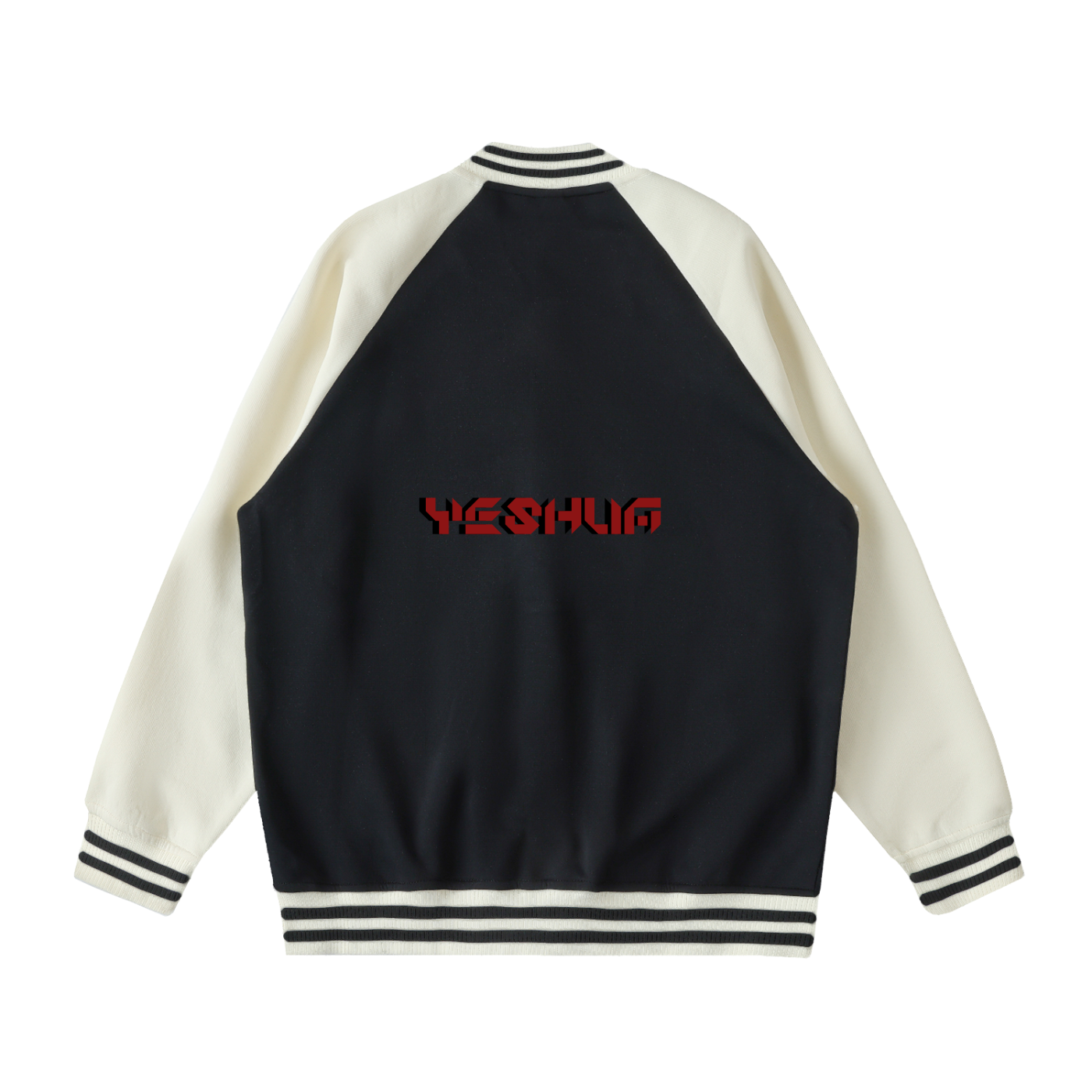 Two Tone Raglan Sleeve Varsity Jacket