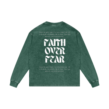 Acid Wash Oversize Long Sleeve T-Shirt