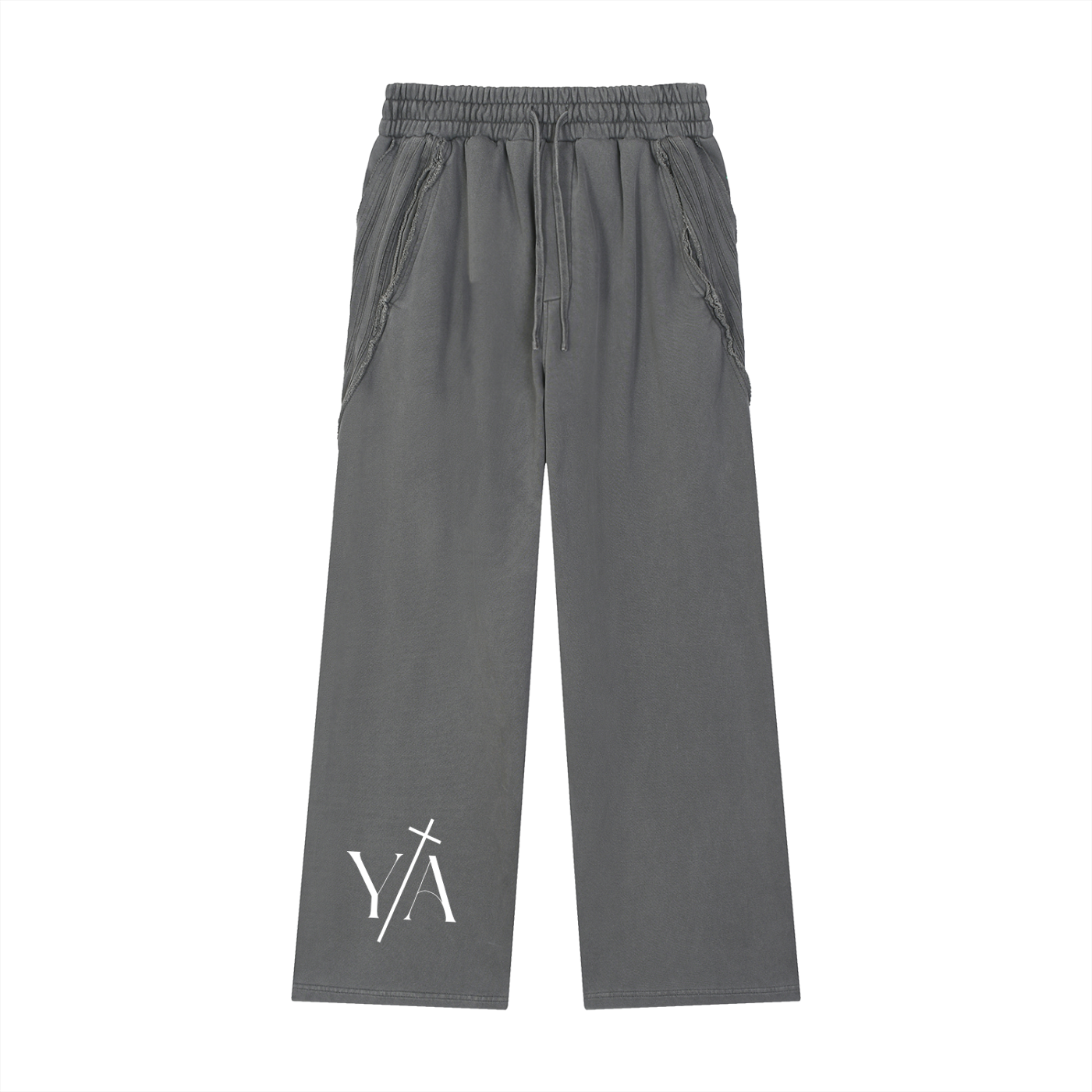 Snow Washed Tape Raw Edge Sweatpants