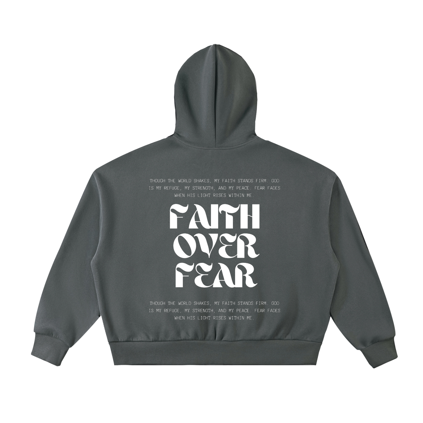 Fleeced Full-Zip Boxy Hoodie