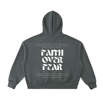 Fleeced Full-Zip Boxy Hoodie