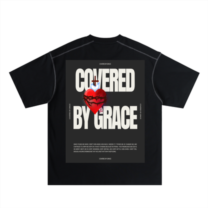 Oversized Contrast-Stitched Cotton Tee