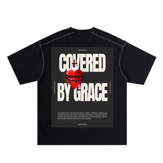 Oversized Contrast-Stitched Cotton Tee