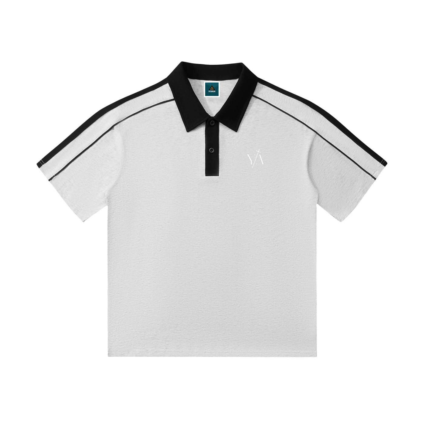 Contrast Collar Short-Sleeve Polo Shirt