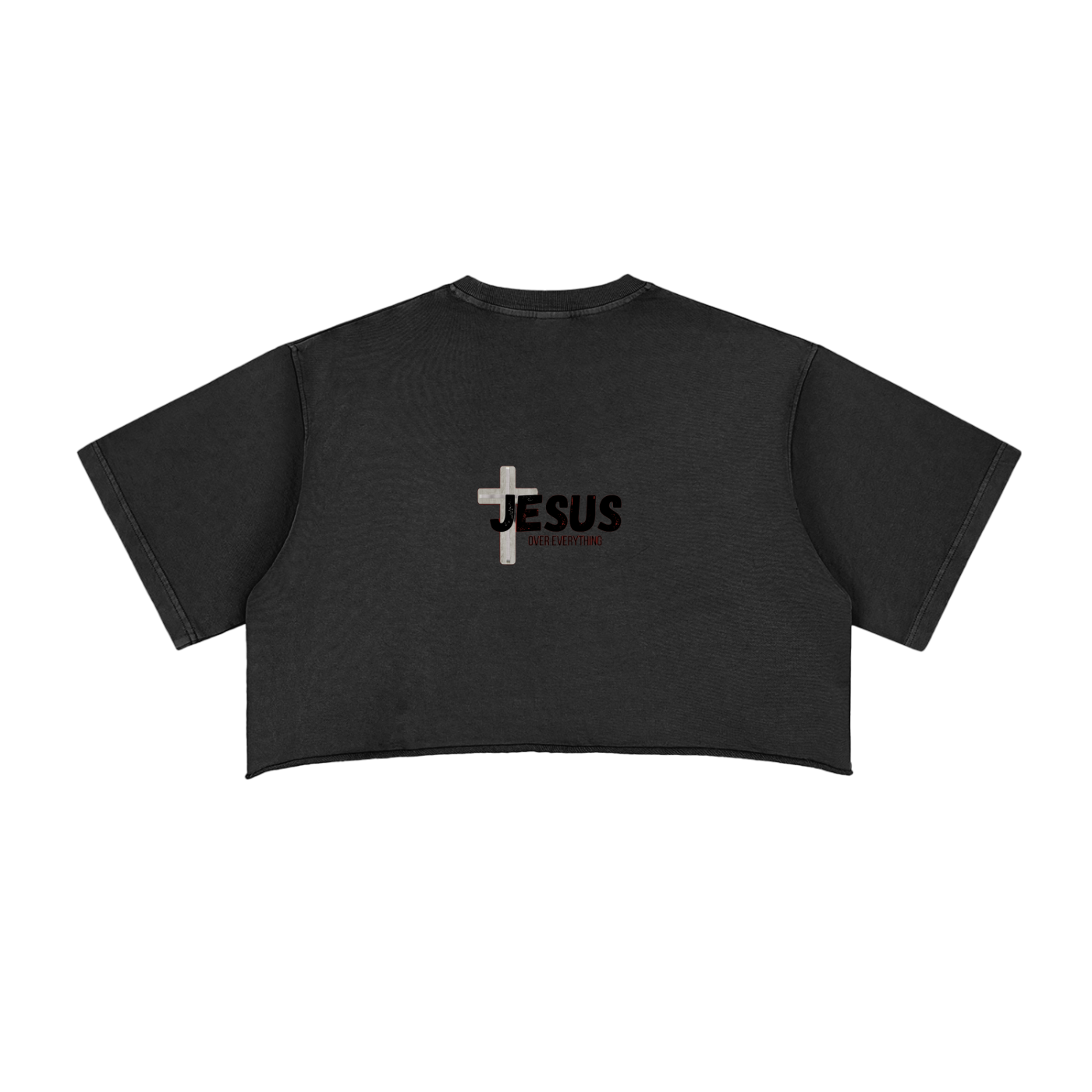 Snow Washed Raw Edge Crop Top