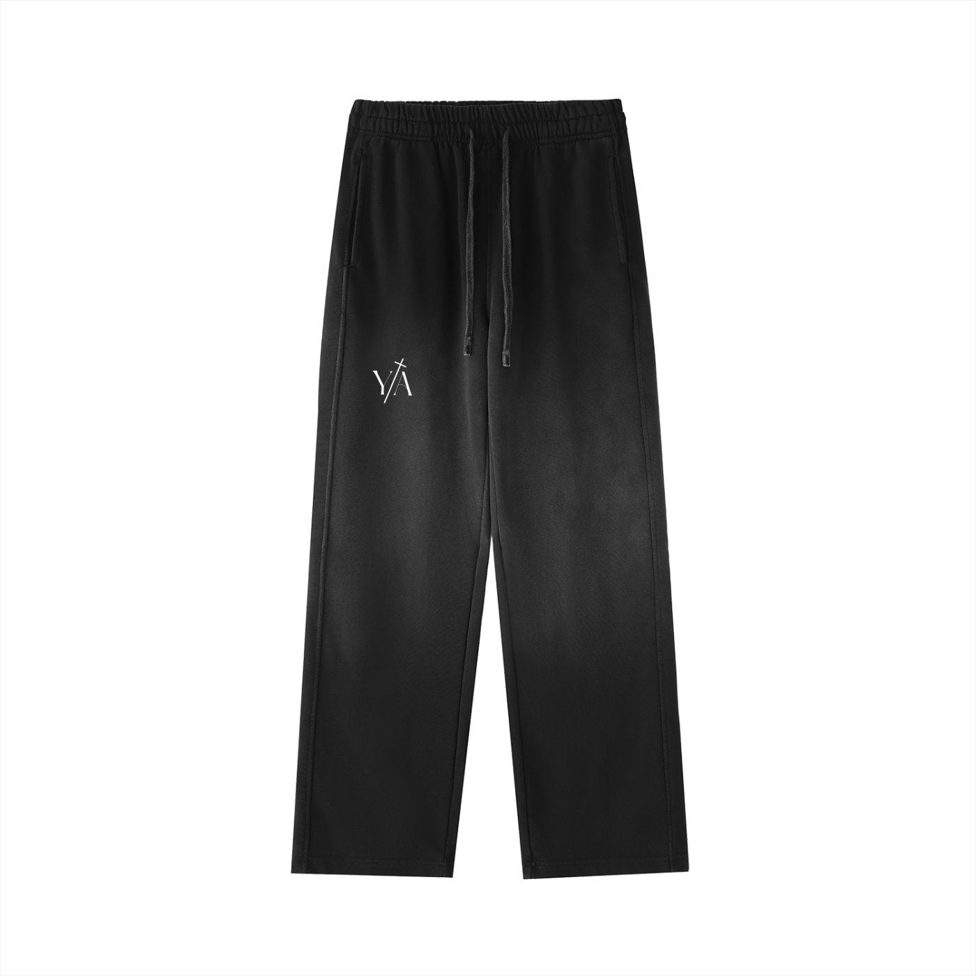 Vintage Washed Gradient Straight-Leg Sweatpants