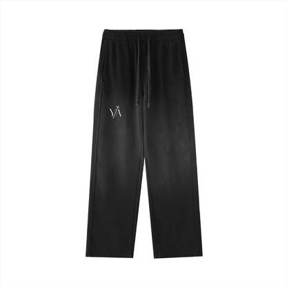 Vintage Washed Gradient Straight-Leg Sweatpants