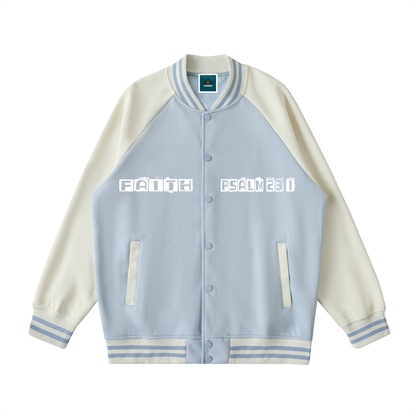 Two Tone Raglan Sleeve Varsity Jacket