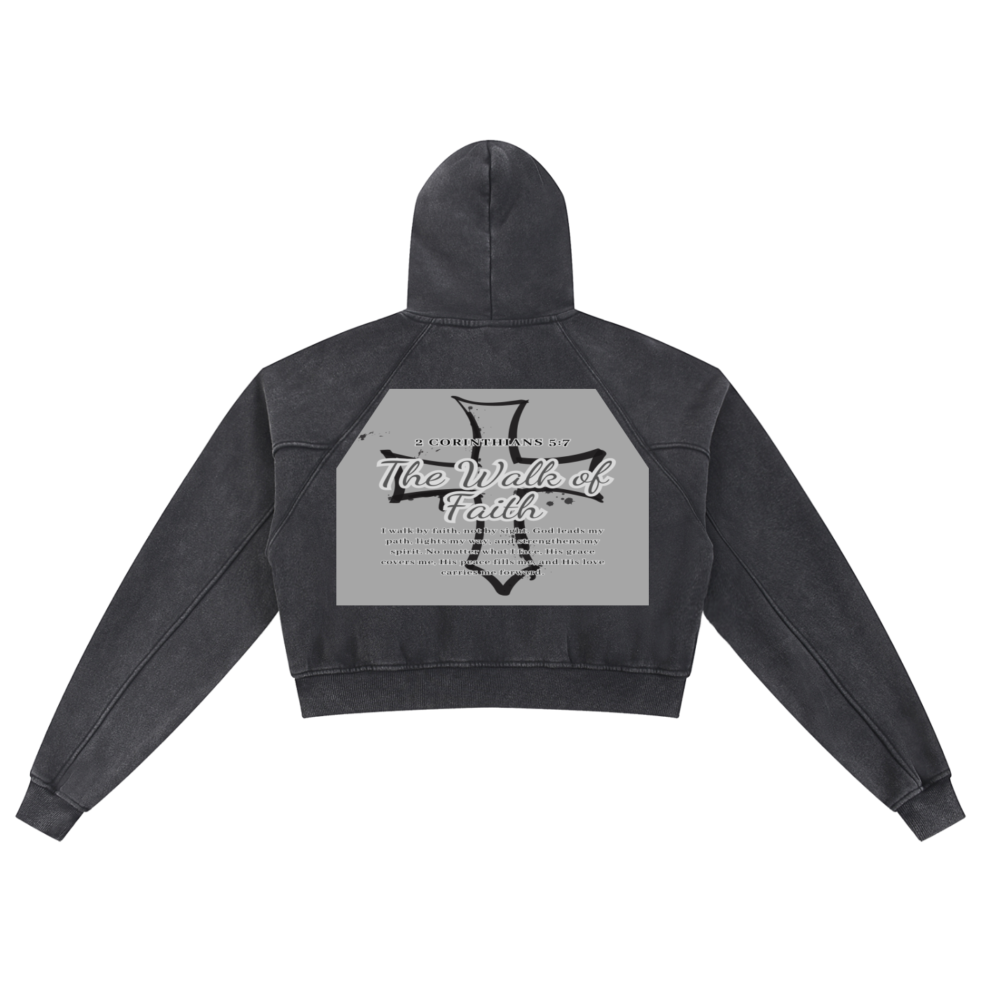 Snow Washed Cropped Hoodie