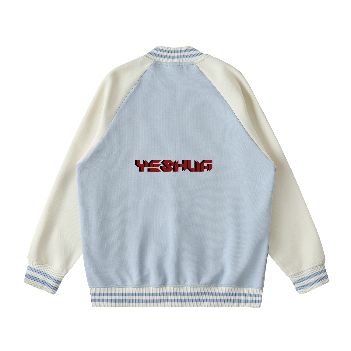 Two Tone Raglan Sleeve Varsity Jacket
