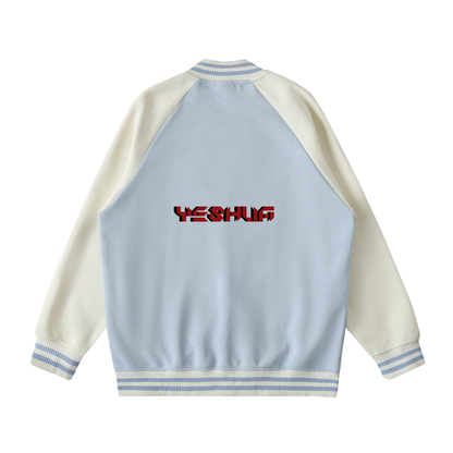 Two Tone Raglan Sleeve Varsity Jacket