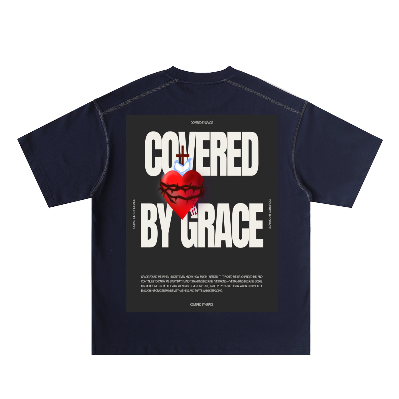 Oversized Contrast-Stitched Cotton Tee