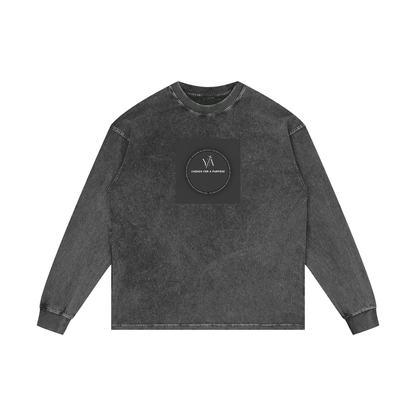 Acid Wash Oversize Long Sleeve T-Shirt