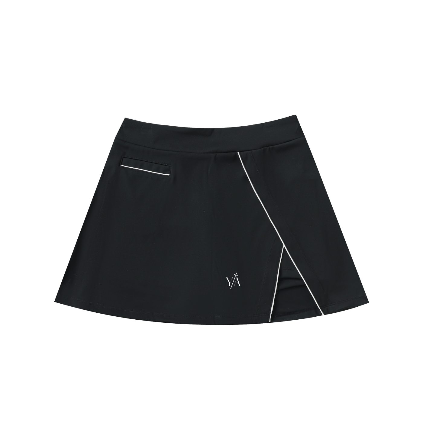 High-Waist Pocketed A-Line Skirt