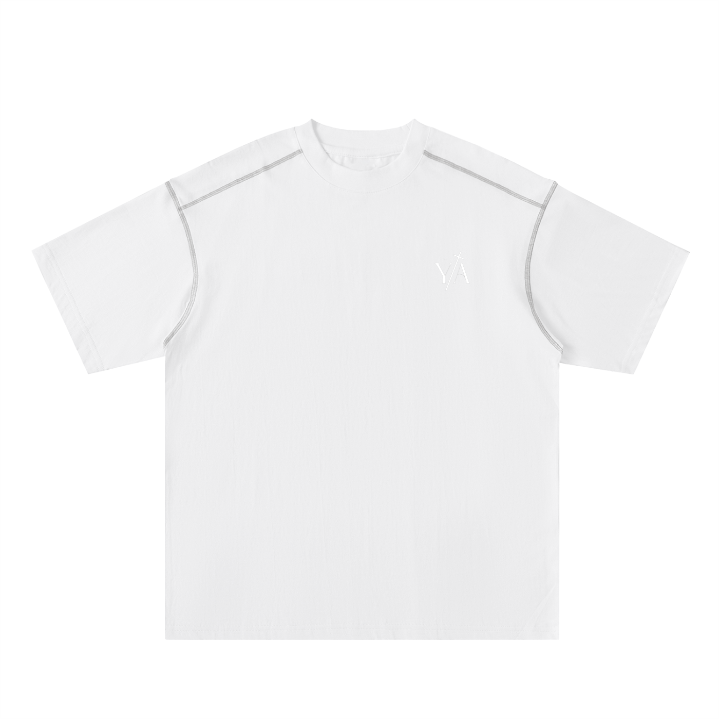 Oversized Contrast-Stitched Cotton Tee
