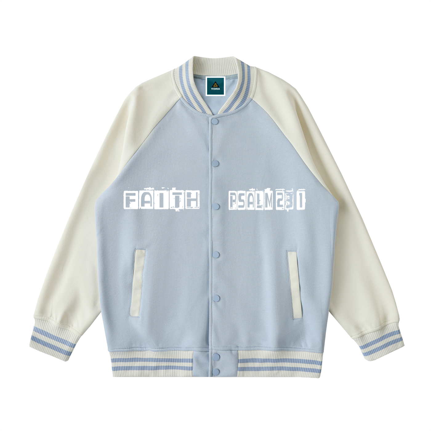 Two Tone Raglan Sleeve Varsity Jacket