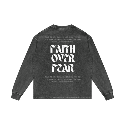 Acid Wash Oversize Long Sleeve T-Shirt