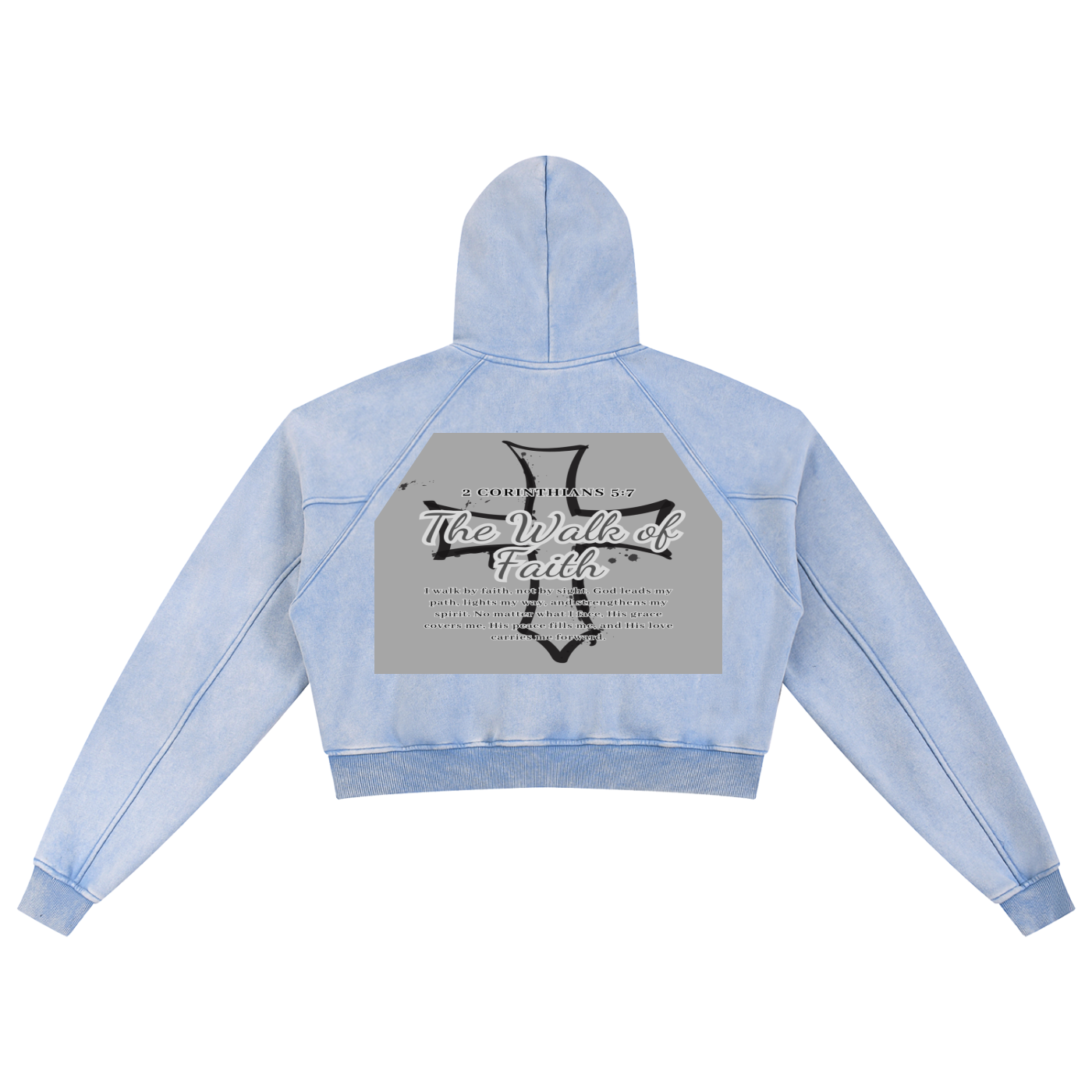 Snow Washed Cropped Hoodie