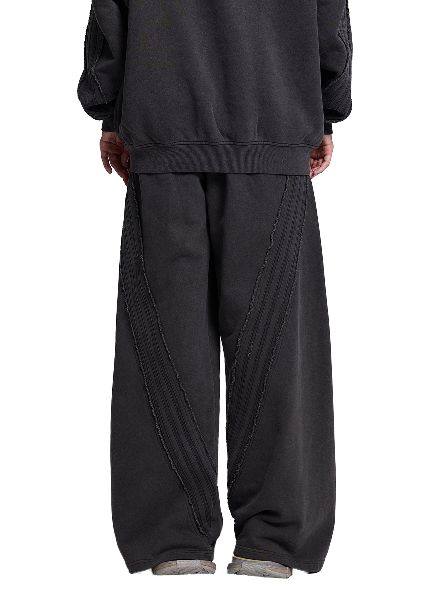 Snow Washed Tape Raw Edge Sweatpants