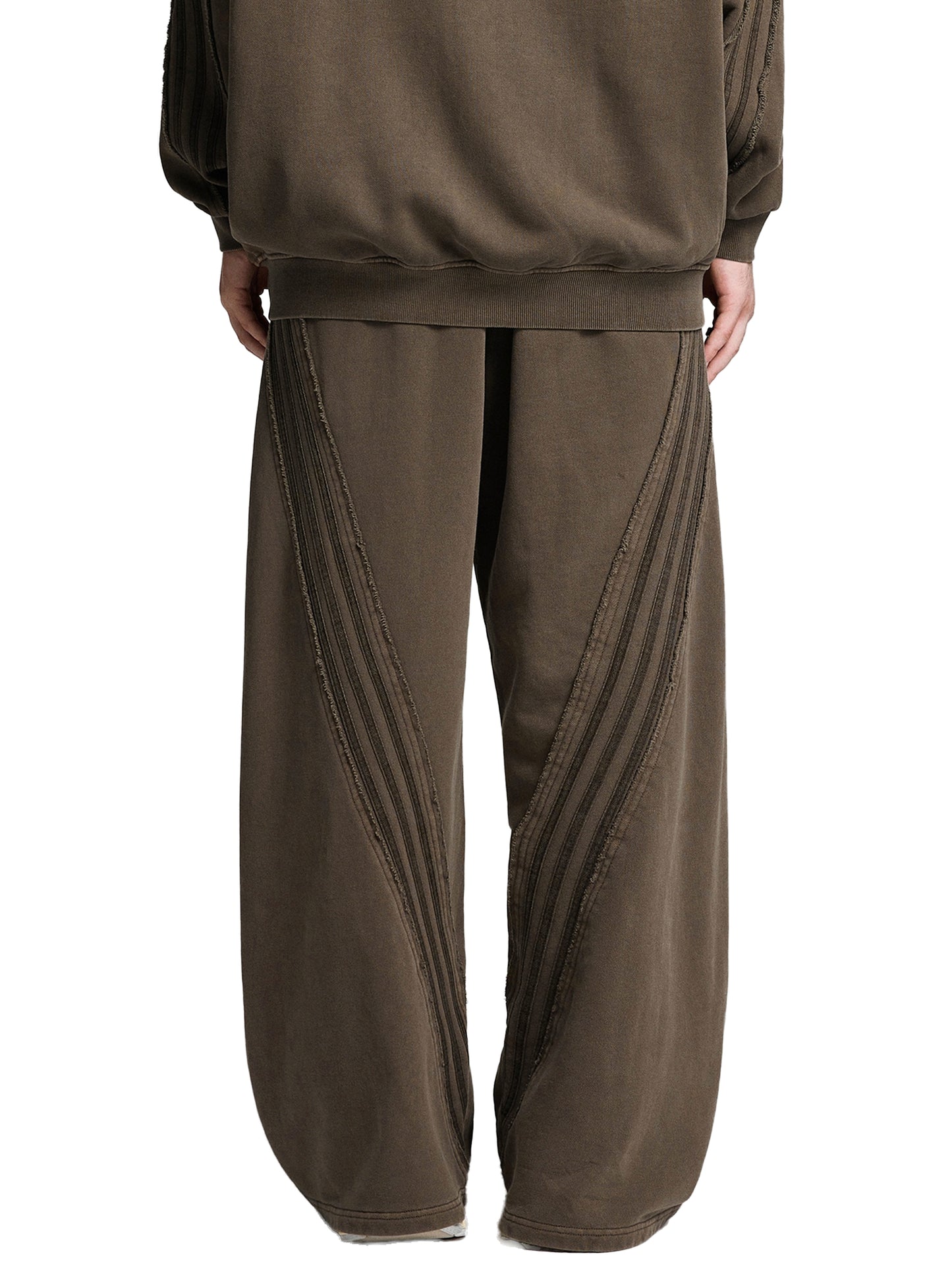 Snow Washed Tape Raw Edge Sweatpants